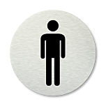 Pictogram rond Toilet heren
