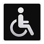 Pictogram Toilet Invalide zwart 10 x 10 cm