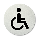 Pictogram rond Invalidentoilet (rolstoel)