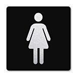 Pictogram Toilet Dames zwart 10 x 10 cm