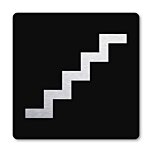 Pictogram Trap zwart 10 x 10 cm