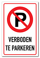 Bord Verboden te parkeren