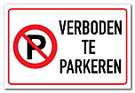 Bord verboden te parkeren