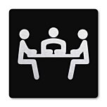 Pictogram Vergaderen zwart 10 x 10 cm