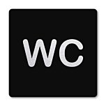 Pictogram WC zwart 10 x 10 cm