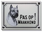 Hier waak ik bordje met foto Terrier