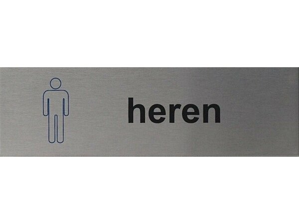 RVS pictogram wc heren