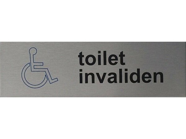 RVS pictogram toilet invaliden