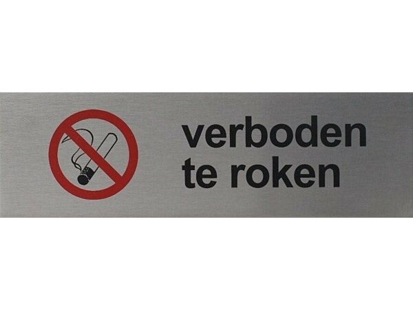 RVS pictogram Verboden te roken