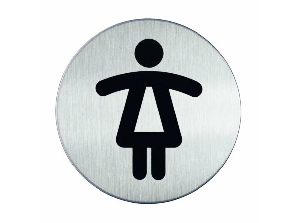 RVS pictogram Dames toilet