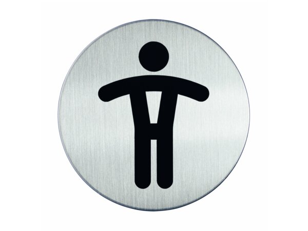 RVS pictogram WC heren