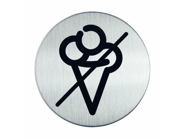 RVS pictogram Eten verboden
