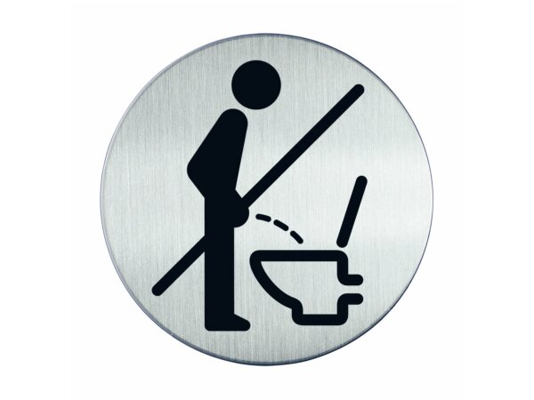 RVS pictogram Niet staand plassen