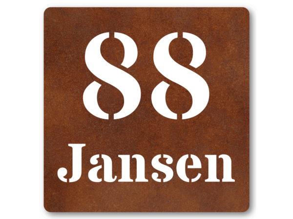 Cortenstaal naambord