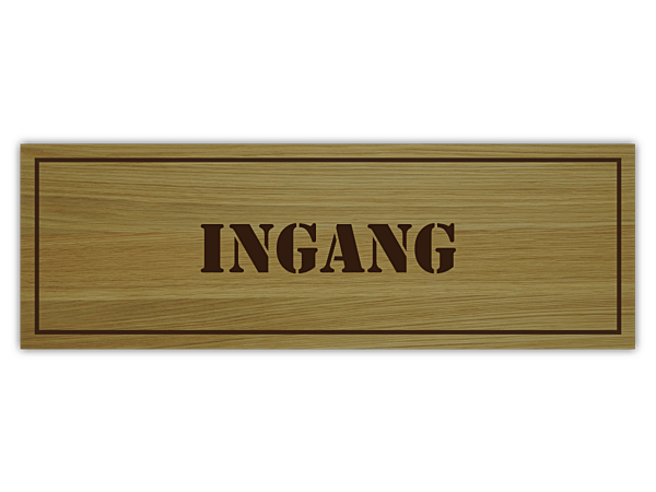 Deurbordje Ingang