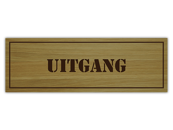 Deurbordje Uitgang