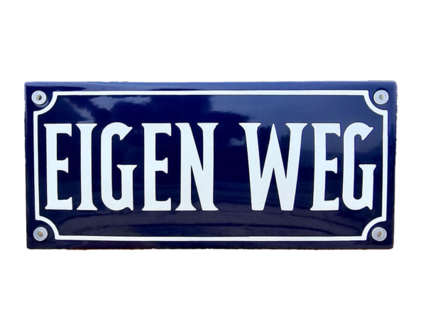 Tekstbord Eigen weg