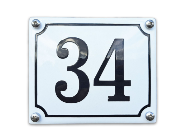 Emaille huisnummerbord