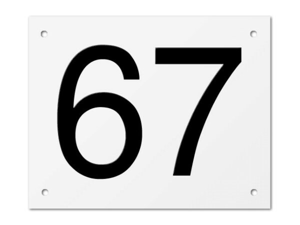 Kunststof huisnummerbord