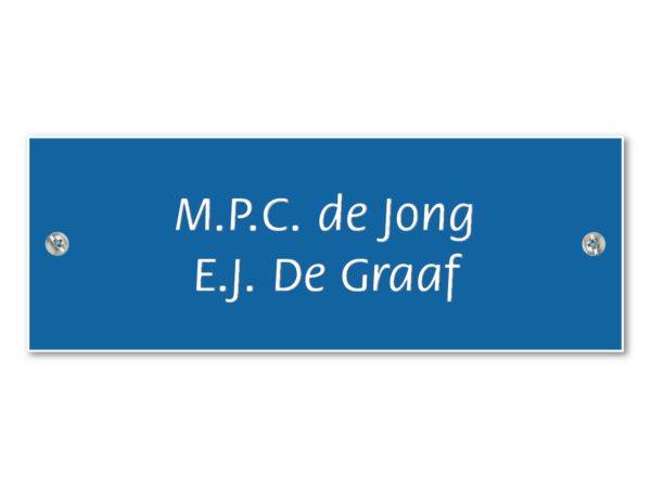 Kunststof naamplaatje