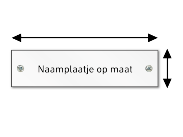 Kunststof naamplaatje op maat