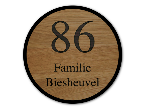 Naambord hout