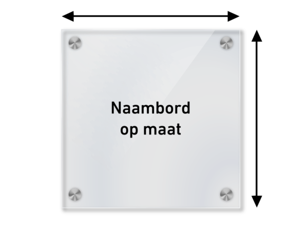 Naambordje plexiglas op maat