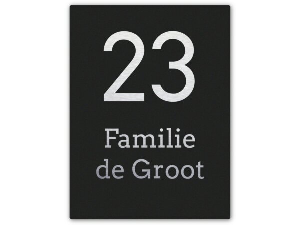 Naambord zwart