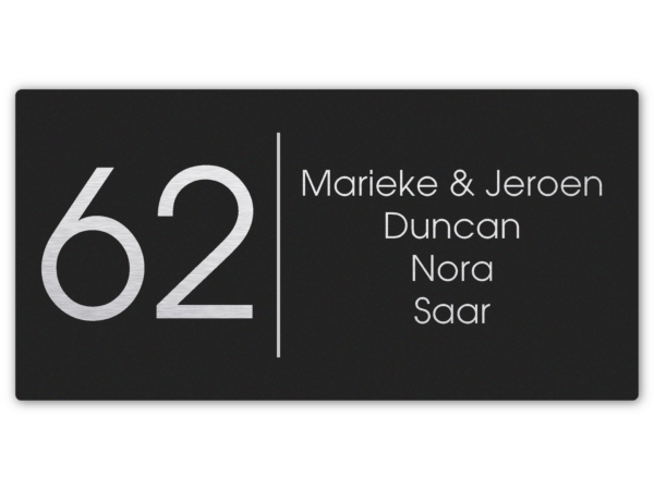 Naambord zwart