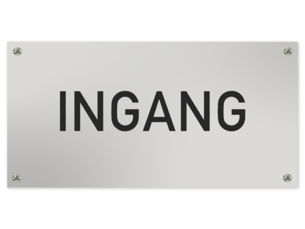 Tekstbord Ingang