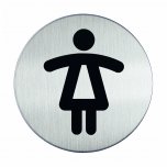 RVS pictogram dames toilet wc