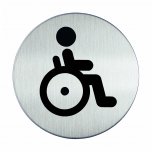 RVS pictogram Rolstoel, WC Minder validen, miva, gehandicapten