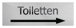 Deurbordje Toiletten + pijl rechts