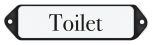 Deurbordje emaille Toilet