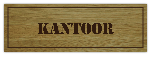 Deurbordje Kantoor gemaakt van hout met gegraveerde opdruk