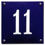 Emaille huisnummerbord gebold 10 x 10 cm | 16 x 16 cm