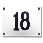Emaille huisnummerbord gebold 13 x 10 cm | 19 x 16 cm