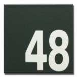 Emaille huisnummerbord modern 16 x 16 cm