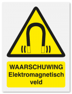 Waarschuwingsbord Waarschuwing elektromagnetischveld