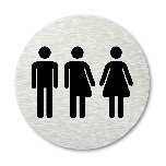Pictogram rond Toiletten gender neutraal