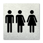 Pictogram vierkant Toiletten gender neutraal