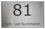 RVS naambord gebogen 19 x 12 cm