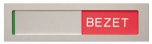 Vrij - Bezet / niet storen schuifbord aluminium met kleur
