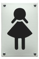 Emaille Pictogram WC Dames