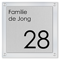 Naambordje plexiglas