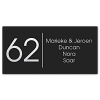 Naambord zwart