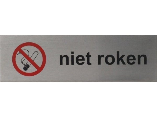 RVS pictogram Niet roken