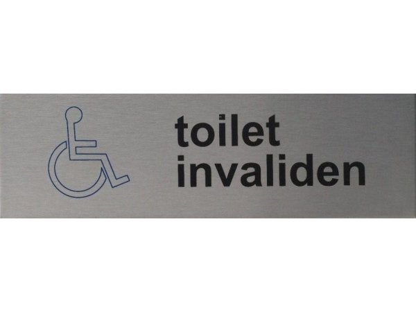 RVS pictogram toilet invaliden