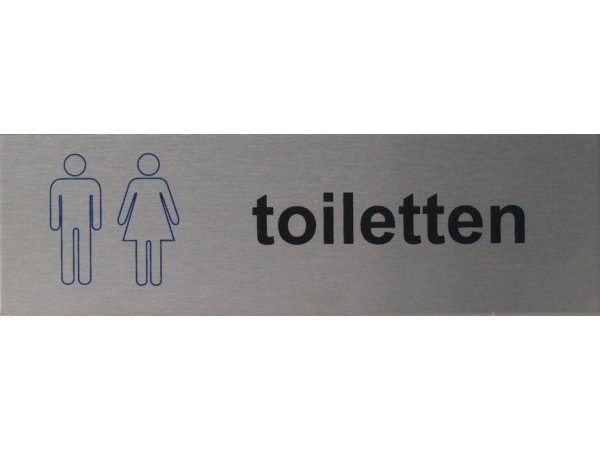 RVS pictogram toiletten