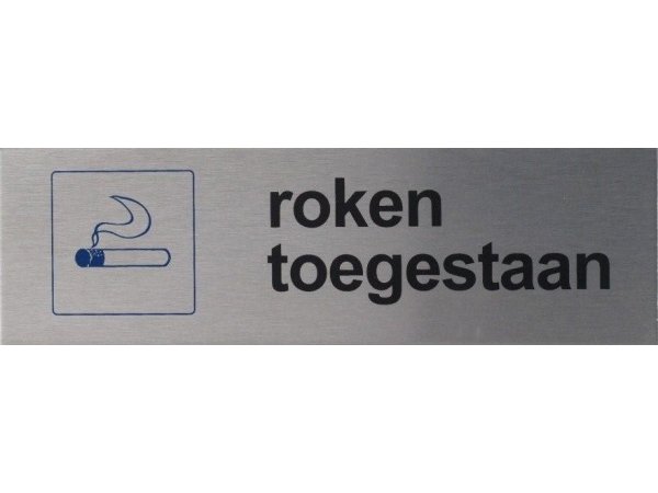 RVS pictogram roken toegestaan